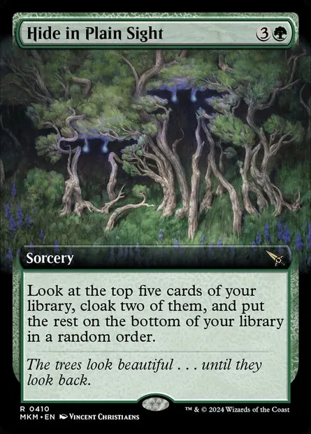 Hide in Plain Sight, Magic card MKM 410 — Murders at Karlov Manor set