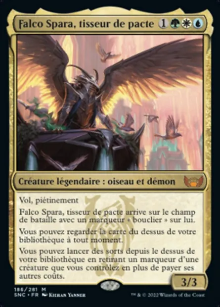 Falco Spara, tisseur de pacte, carte Magic SNC 186 — extension Les rues de la Nouvelle-Capenna