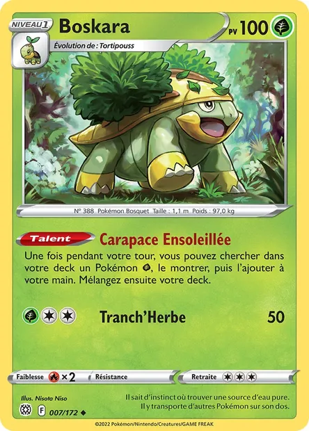 Boskara, carte Pokémon BRS 007 — extension Stars Étincelantes