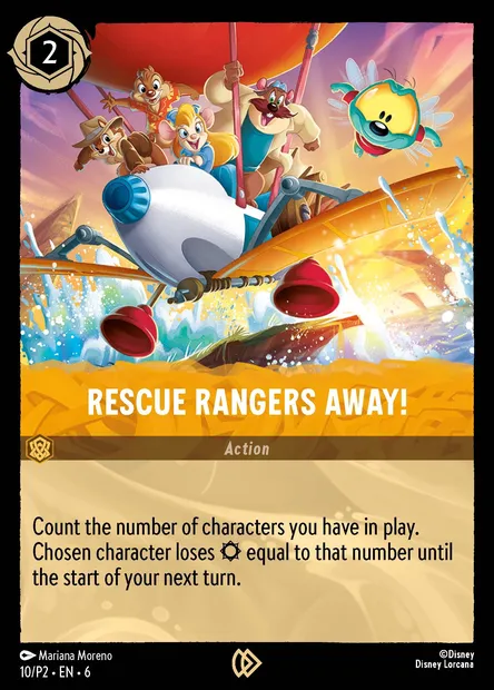 Rescue Rangers Away!, Disney Lorcana card P2-010 — P2 set