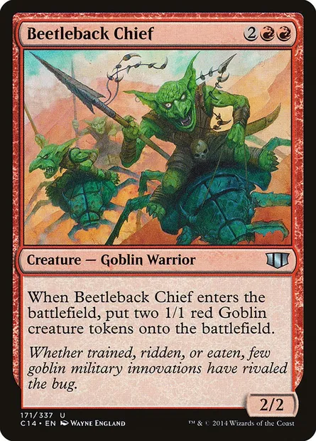 Beetleback Chief, Magic card C14 171 — Commander 2014 set