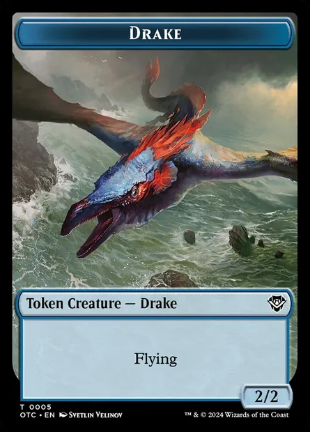 Drake, Magic card TOTC 5 — Outlaws of Thunder Junction Commander Tokens set