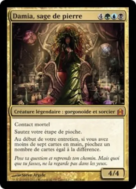 Damia, sage de pierre, carte Magic CMD 191 — extension Commander 2011