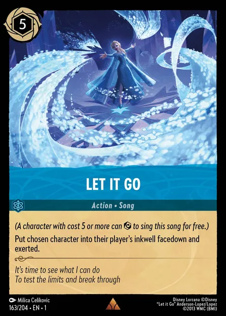 Let It Go, Disney Lorcana card CH1-163 — The First Chapter set