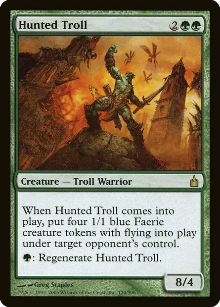 Hunted Troll, Magic card RAV 170 — Ravnica: City of Guilds set