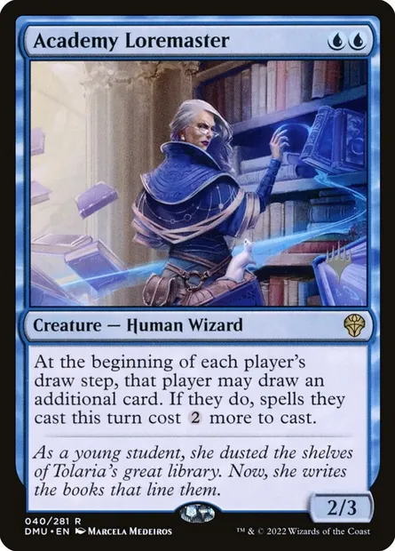Academy Loremaster, Magic card PDMU 40p — Dominaria United Promos set