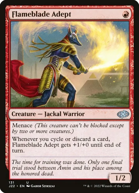 Flameblade Adept, Magic card J22 131 — Jumpstart 2022 set