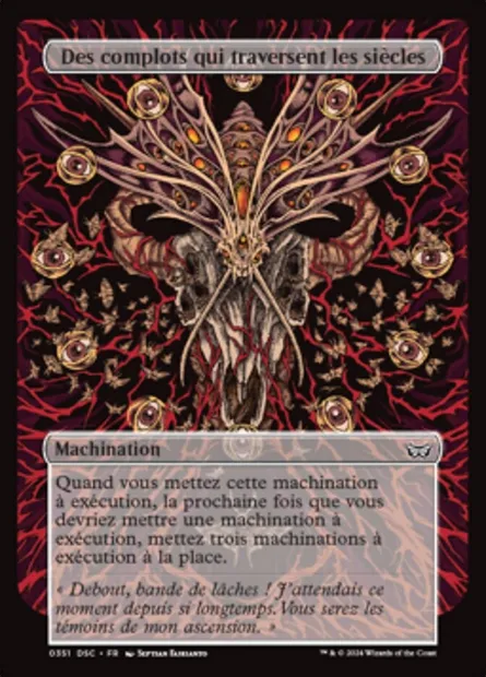 Des complots qui traversent les siècles, carte Magic DSC 351 — extension Duskmourn: House of Horror Commander