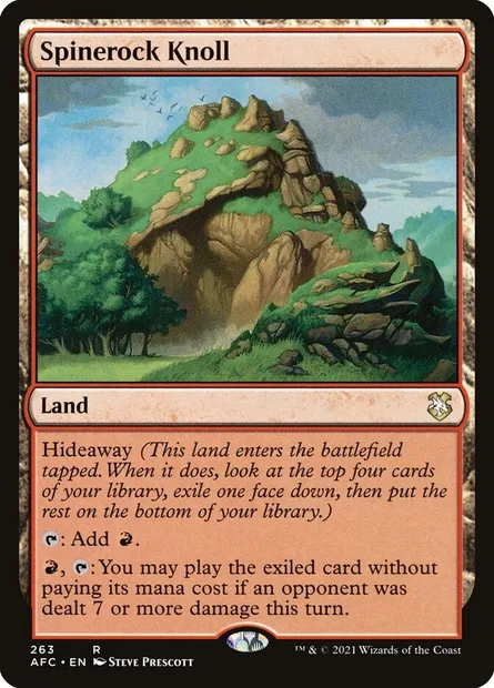 Spinerock Knoll, Magic card AFC 263 — Forgotten Realms Commander set