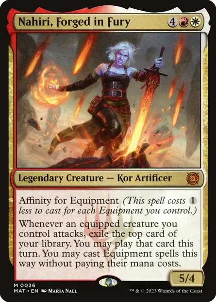 Nahiri, Forged in Fury, Magic card MAT 36 — March of the Machine: The Aftermath set