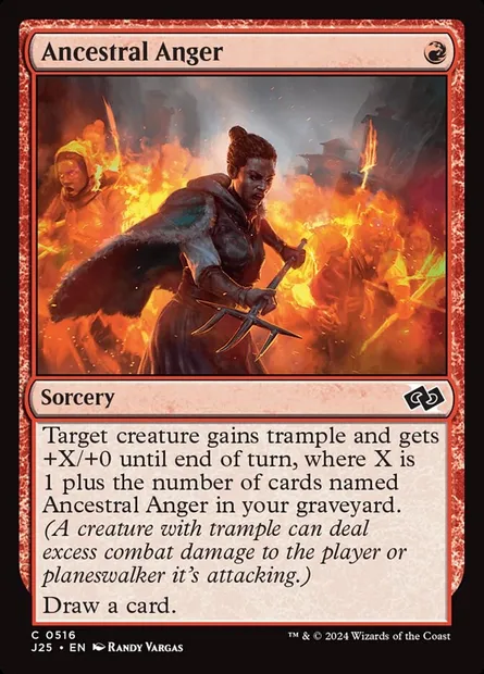 Ancestral Anger, Magic card J25 516 — Foundations Jumpstart set