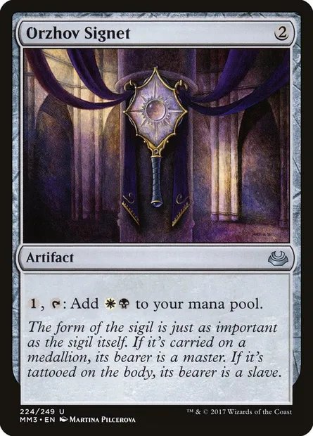 Orzhov Signet, Magic card MM3 224 — Modern Masters 2017 set
