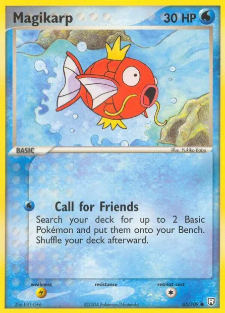 Magicarpe, carte Pokémon TRR 65 — extension Team Rocket Returns
