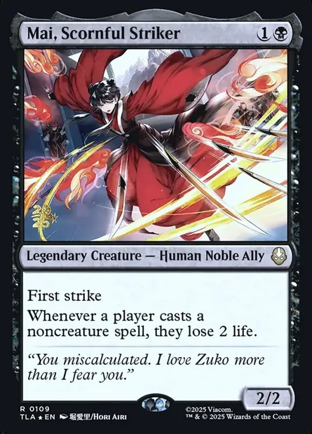 Mai, Scornful Striker, Magic card PTLA 109s — Avatar: The Last Airbender Promos set