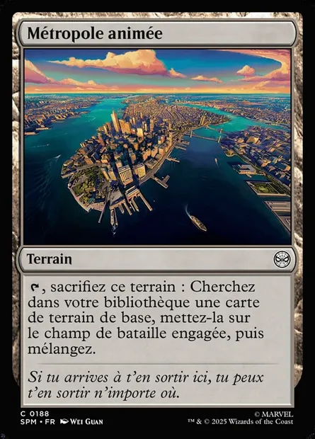 Métropole animée, carte Magic SPM 188 — extension Marvel's Spider-Man