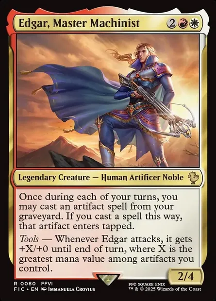Edgar, Master Machinist, Magic card FIC 80 — Final Fantasy Commander set