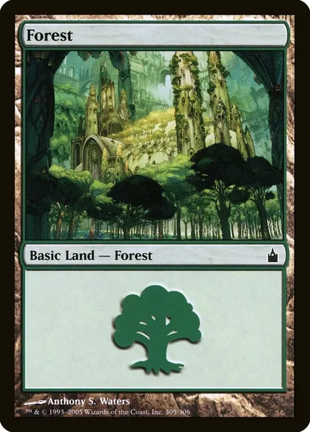 Forêt, carte Magic RAV 305 — extension Ravnica: La Cité des Guildes