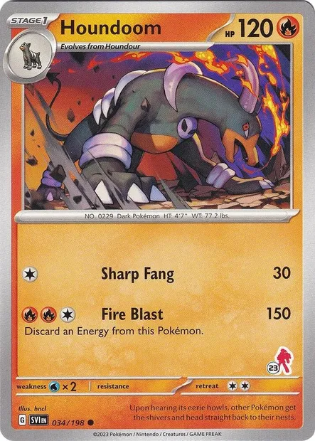 Houndoom, Pokémon card BA24 034-23 — Battle Academy 2024 set