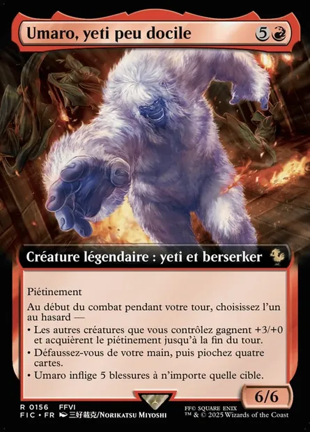 Umaro, yeti enragé, carte Magic FIC 156 — extension Final Fantasy Commander