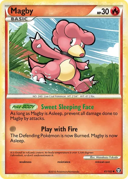 Magby, Pokémon card TM 41 — Triumphant set