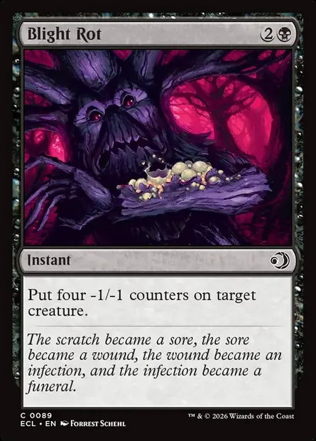Blight Rot, Magic card ECL 89 — Lorwyn Eclipsed set