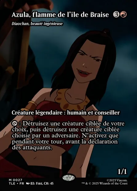 Diaochan, beauté ingénieuse, carte Magic TLE 27 — extension Avatar: The Last Airbender Eternal