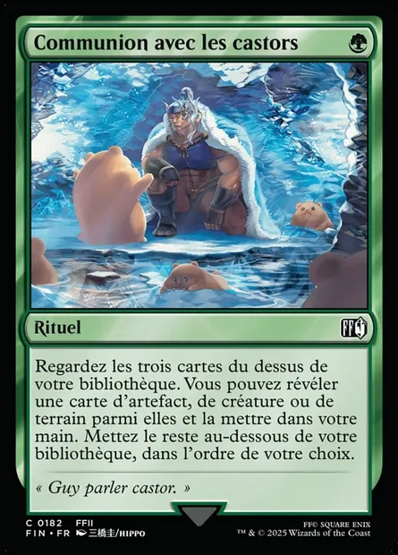 Communion avec les castors, carte Magic FIN 182 — extension Final Fantasy