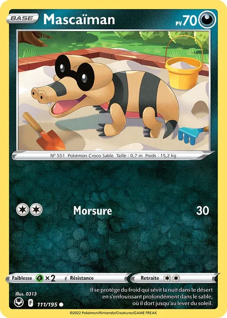 Mascaïman, carte Pokémon SIT 111 — extension Tempête Argentée