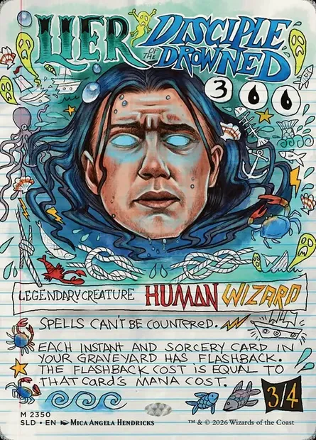 Lier, disciple des noyés, carte Magic SLD 2350 — extension Secret Lair Drop