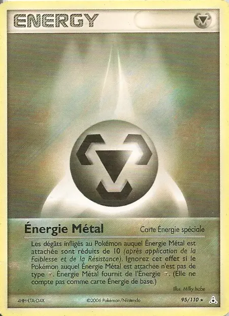 Énergie Métal, carte Pokémon HP 95 — extension EX Fantômes Holon