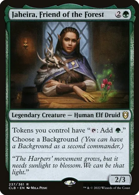 Jaheira, Friend of the Forest, Magic card CLB 237 — Commander Legends: Battle for Baldur's Gate set