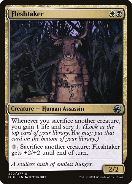 Fleshtaker, Magic card MID 222 — Innistrad: Midnight Hunt set