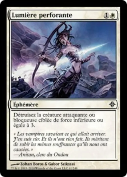 Lumière perforante, carte Magic ROE 41 — extension L'ascension des Eldrazi