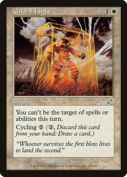 Lumière dorée, carte Magic SCG 16 — extension Fléau