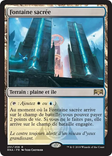Fontaine sacrée, carte Magic RNA 251 — extension L'allégeance de Ravnica