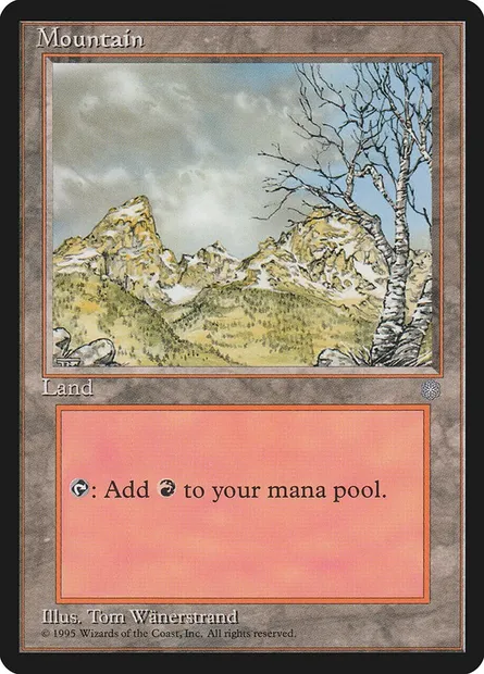 Mountain, Magic card ICE 377 — Ice Age set