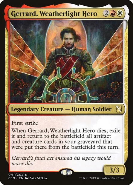 Gerrard, Weatherlight Hero, Magic card C19 41 — Commander 2019 set