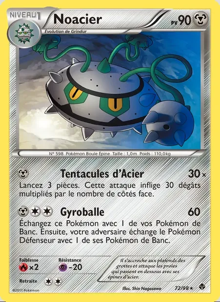 Noacier, carte Pokémon EPO 72 — extension Pouvoirs Émergents