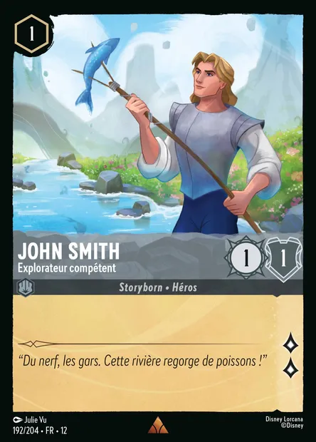 John Smith - Explorateur compétent, carte Disney Lorcana CH12-192 — extension Contrées Inconnues