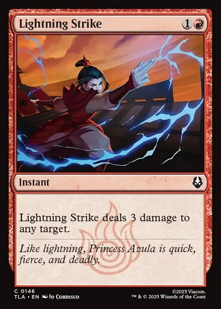 Lightning Strike, Magic card TLA 146 — Avatar: The Last Airbender set