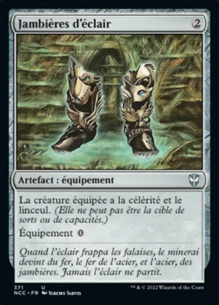 Jambières d'éclair, carte Magic NCC 371 — extension New Capenna Commander