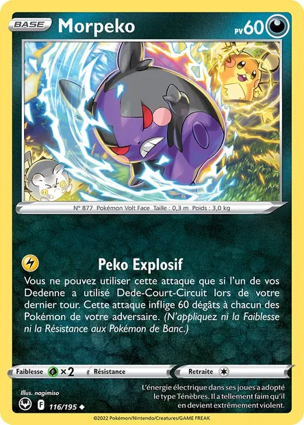 Morpeko, carte Pokémon SIT 116 — extension Tempête Argentée