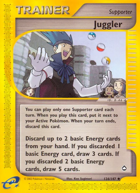 Juggler, Pokémon card AQ 126 — Aquapolis set