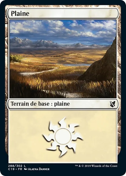 Plaine, carte Magic C19 288 — extension Commander 2019