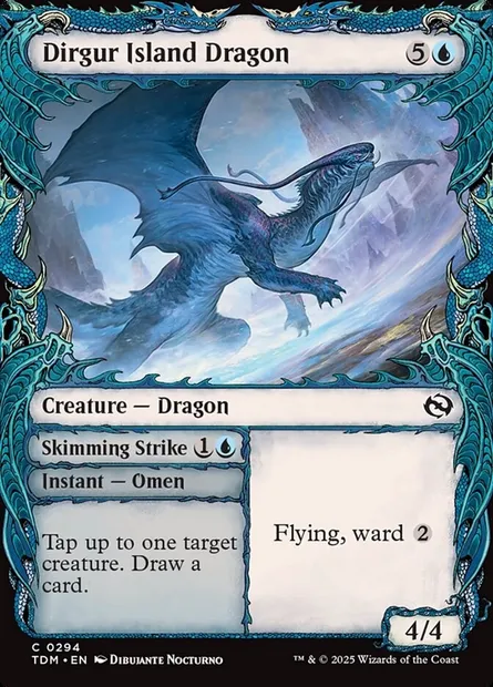 Dirgur Island Dragon // Skimming Strike, Magic card TDM 294 — Tarkir: Dragonstorm set