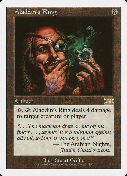 Aladdin's Ring, Magic card 6ED 271 — Classic Sixth Edition set