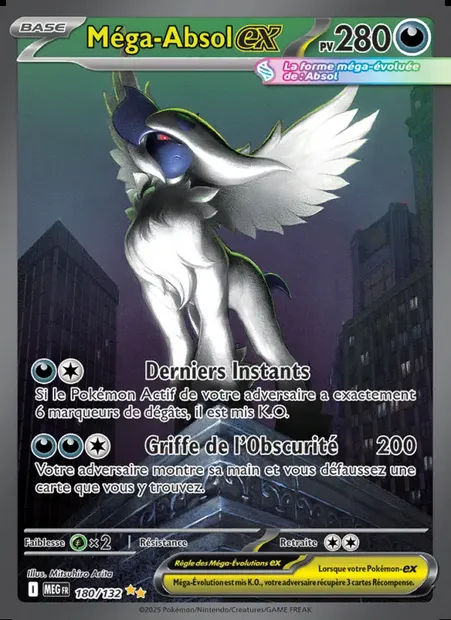 Méga-Absol-ex, carte Pokémon MEG 180 — extension Méga-Évolution
