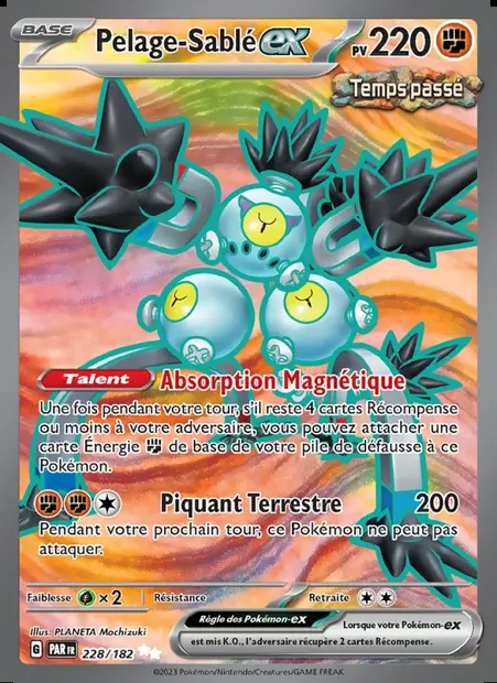 Pelage-Sablé-ex, carte Pokémon PAR 228 — extension Faille Paradoxe