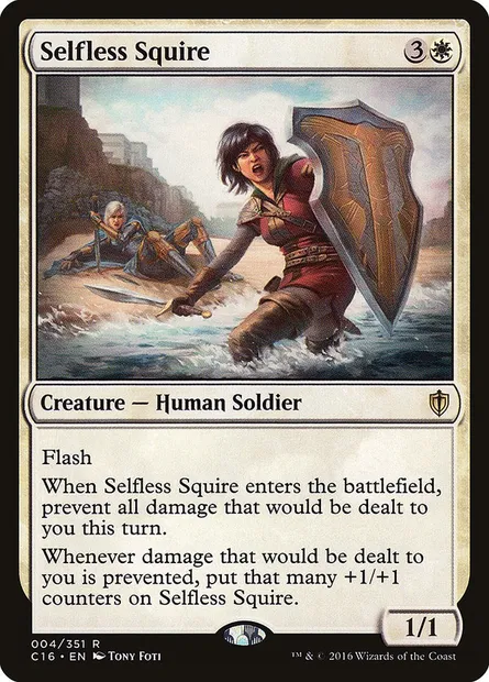 Selfless Squire, Magic card C16 4 — Commander 2016 set