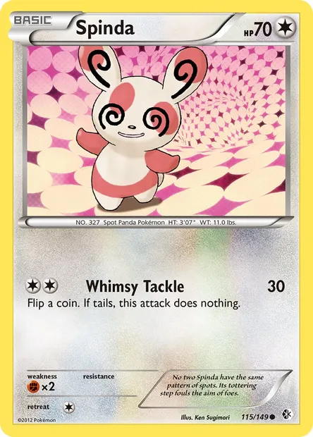 Spinda, Pokémon card BCR 115 — Boundaries Crossed set